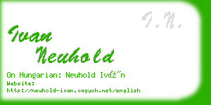 ivan neuhold business card